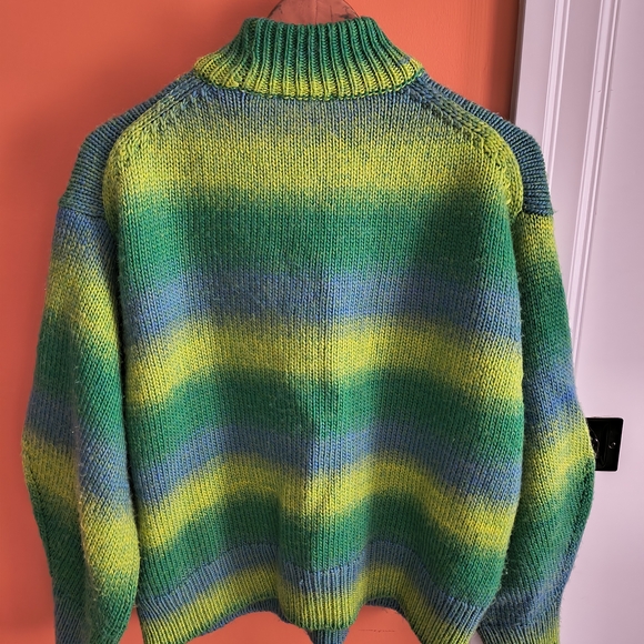 COS Green Ombre Striped Turtleneck Sweater - Picture 6 of 7